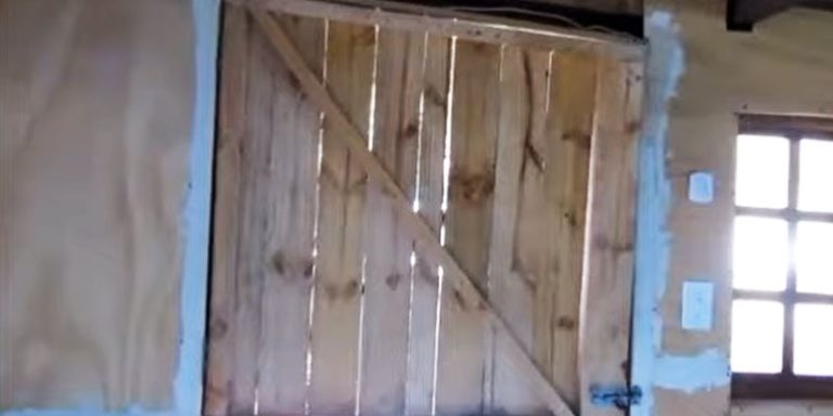 how to straighten a warped barn door